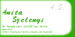 anita szelenyi business card